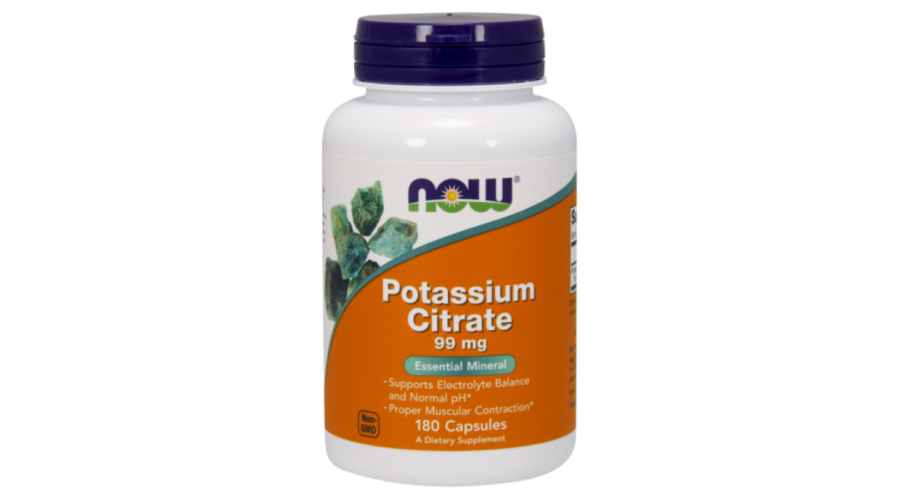 Now Potassium Citrate / KáliumCitrát/ 99 mg 180 kapszula Now Foods